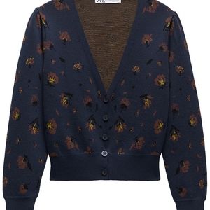 *NWOT* ZARA Jaquard Cardigan
